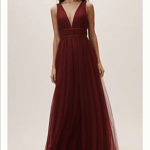 Jenny Yoo Sarita Dress Cabernet